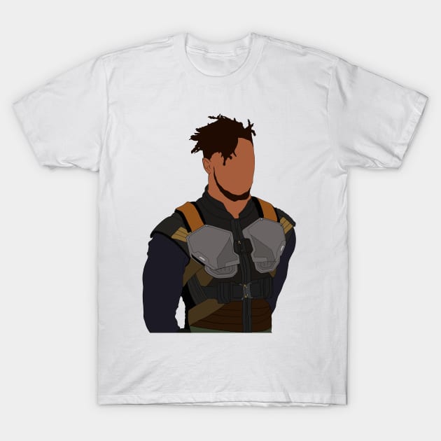 Erik Killmonger Fan Art Sticker T-Shirt by tayelectronica